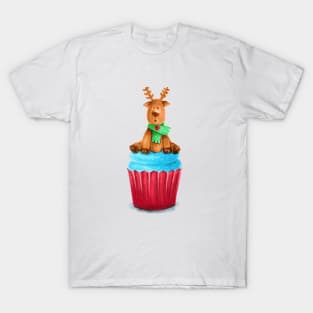 Christmas Reindeer cupcake T-Shirt